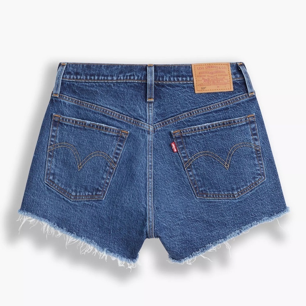 Levi’s 501 high-rise frayed cutoff jean shorts - size 29 - Picture 4 of 8